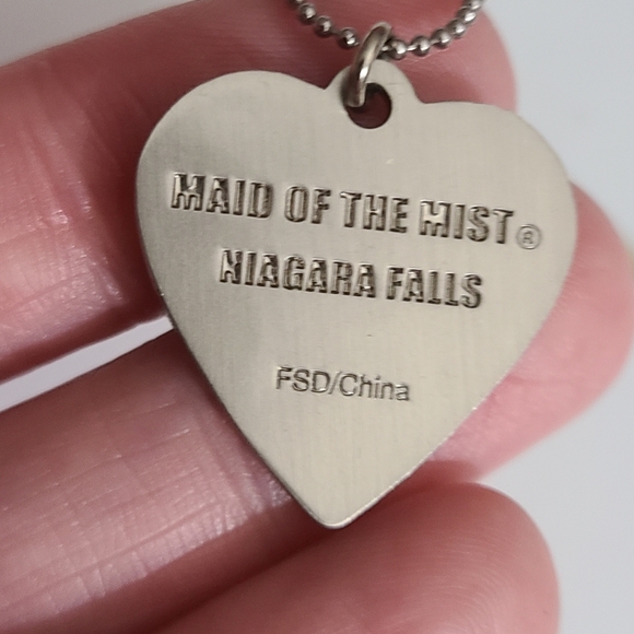 Niagara Falls maid of the mist necklace stainless Name Katie can remove charm - Picture 5 of 8